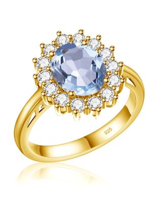 Timeless Aquamarine Wedding Ring | Gold
