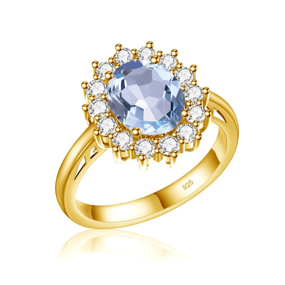 Timeless Aquamarine Wedding Ring | Gold