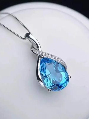 Waterdrop Sapphire Chain | Sterling Silver