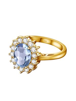 Timeless Aquamarine Wedding Ring | Gold
