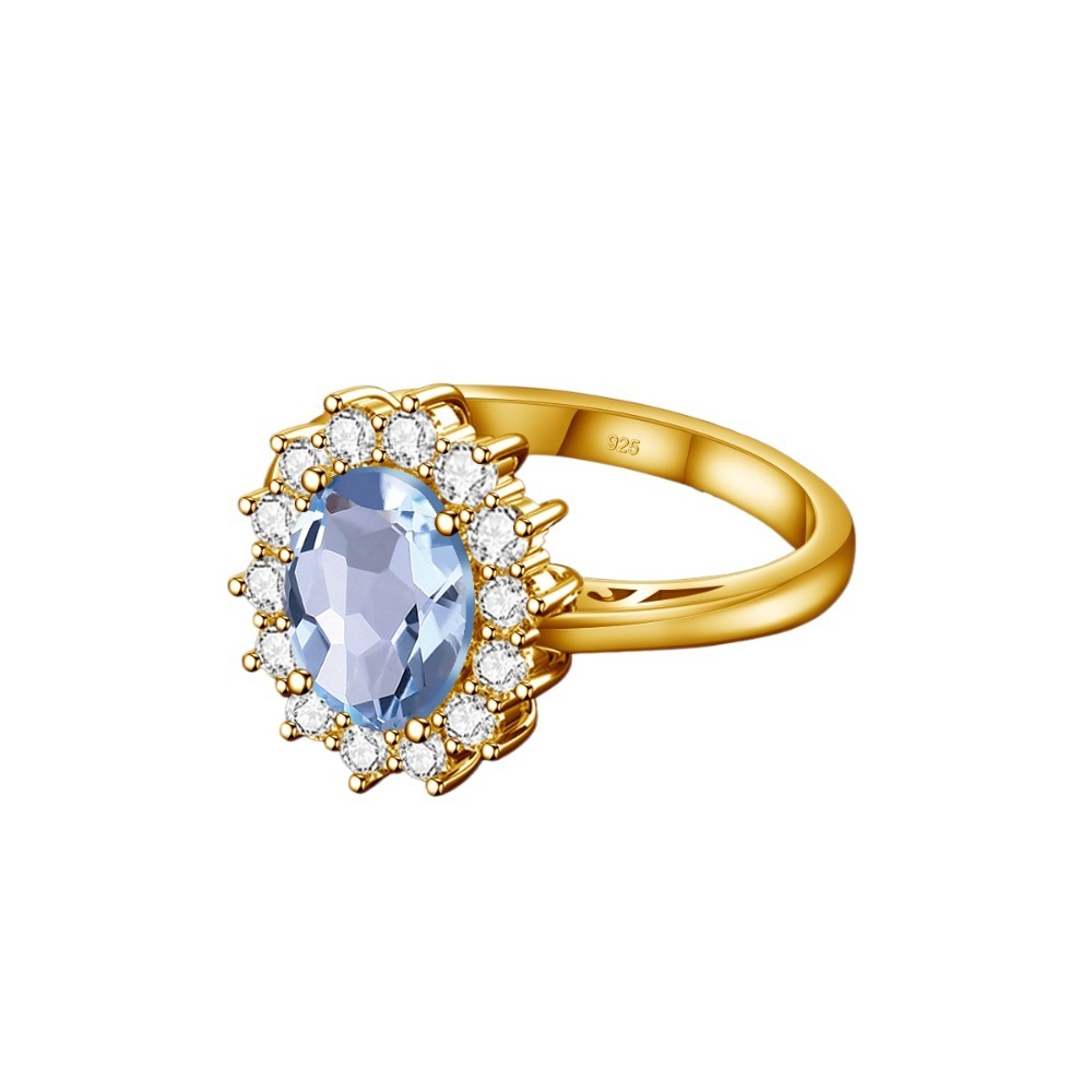 Timeless Aquamarine Wedding Ring | Gold - Image 2