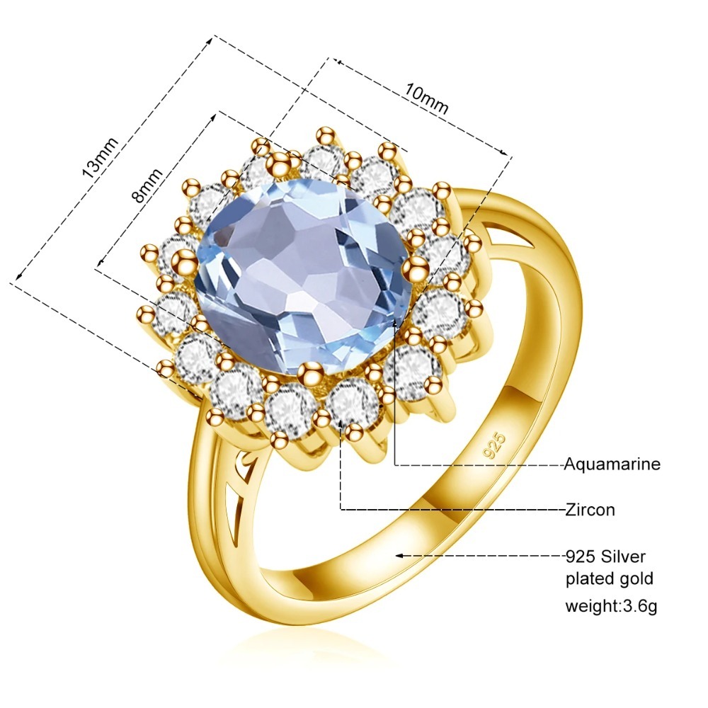 Timeless Aquamarine Wedding Ring | Gold - Image 3